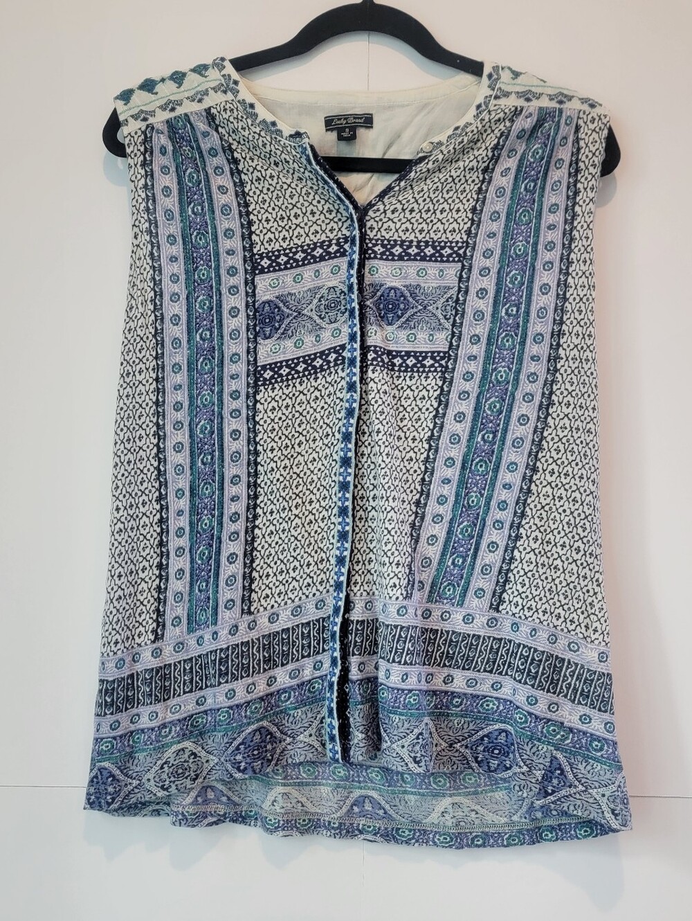 Lucky Brand Boho Printed Sleeveless Tunic Top S